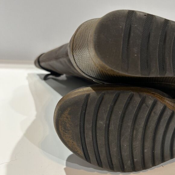 Keen of Scots Brown Nubuck Leather Wedge Riding Boots Buckle Zip Up Women's 8.5 - Picture 14 of 16